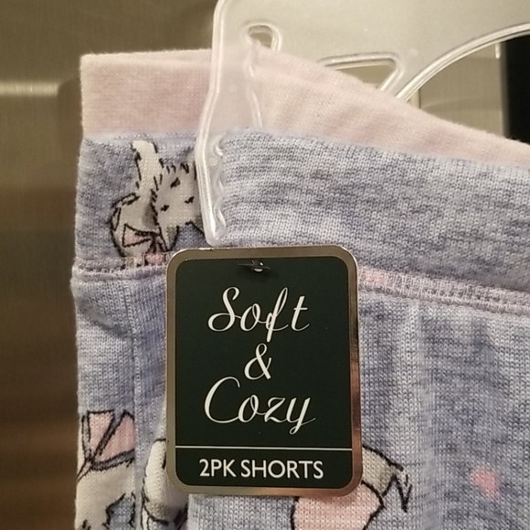 💕LAURA ASHLEY💕 Dog Print & Pink Solid PJ Shorts (2 Pack) XL NWT - Picture 3 of 11